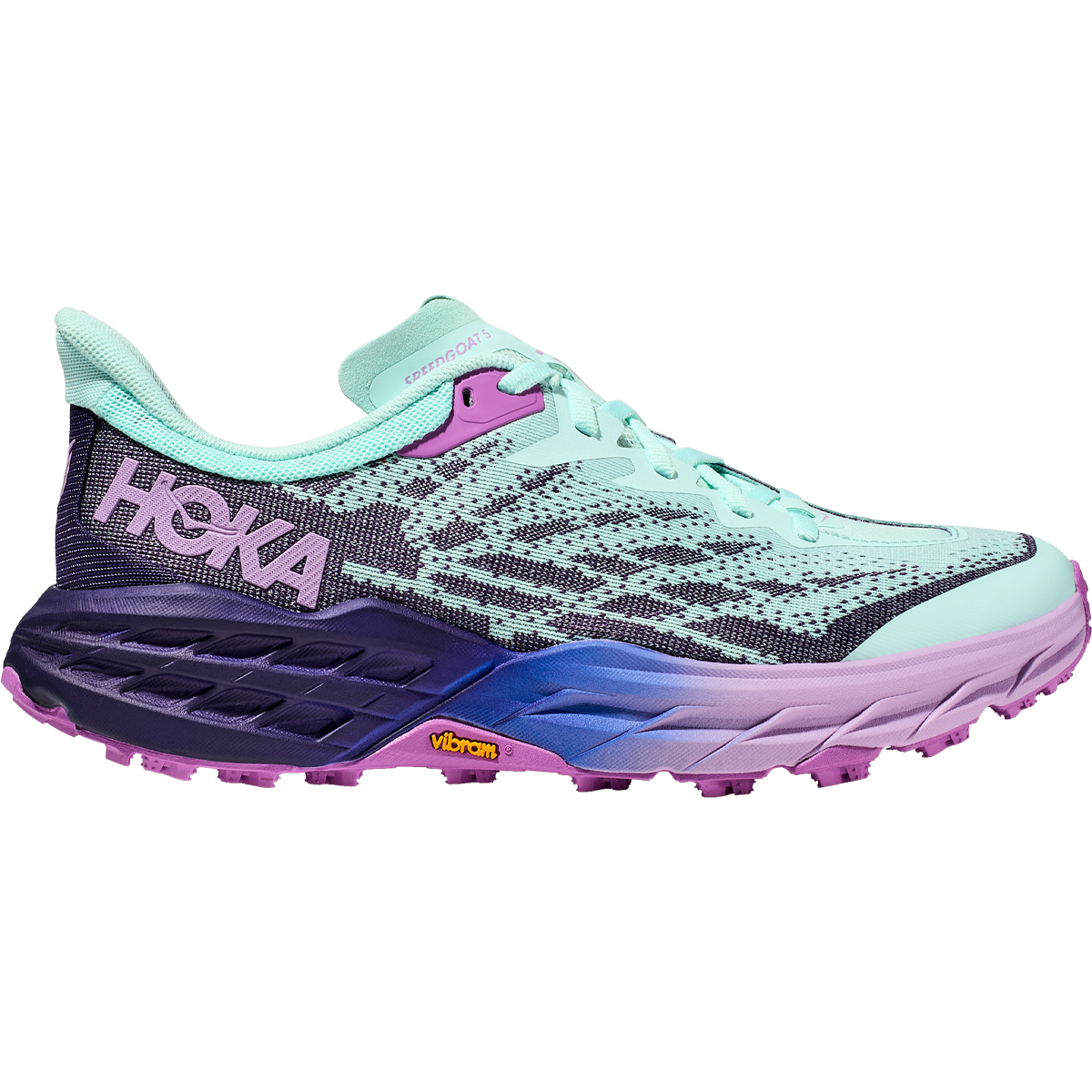 ☆HOKA☆ Women's Speedgoat 5 Sky Blue Purple 1123158SONS 112 Women's Speedgoat 5 – Sports Basement
