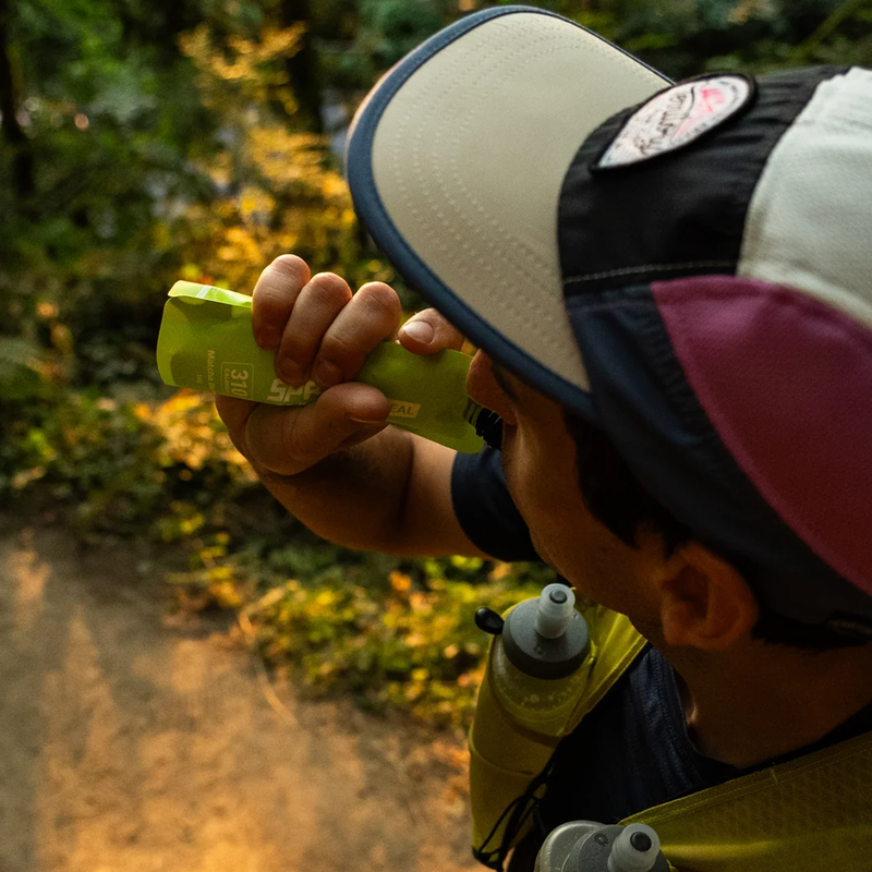 Endurance Meal, Spring Nutrition Endurance Meal with Natural Caffeine in hand