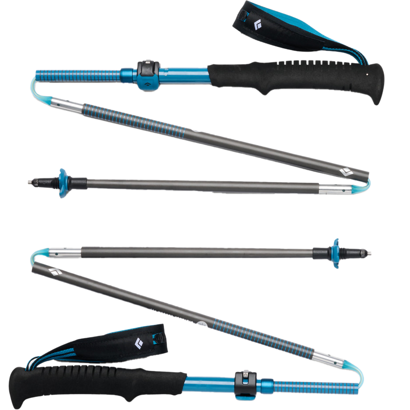 Distance Carbon FLZ Poles, Black Diamond Distance Carbon FLZ Poles in 4007-Desert Sky folded