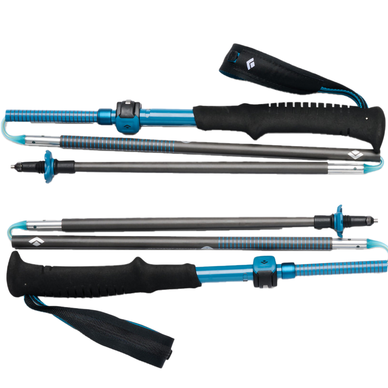 Distance Carbon FLZ Poles, Black Diamond Distance Carbon FLZ Poles in 4007-Desert Sky folded