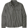 Patagonia Men's Long-Sleeved Lightweight Fjord Flannel Shirt in Tracks: Thermal Blue