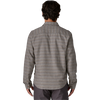 Patagonia Men's Long-Sleeved Lightweight Fjord Flannel Shirt in Tracks: Noble Grey back