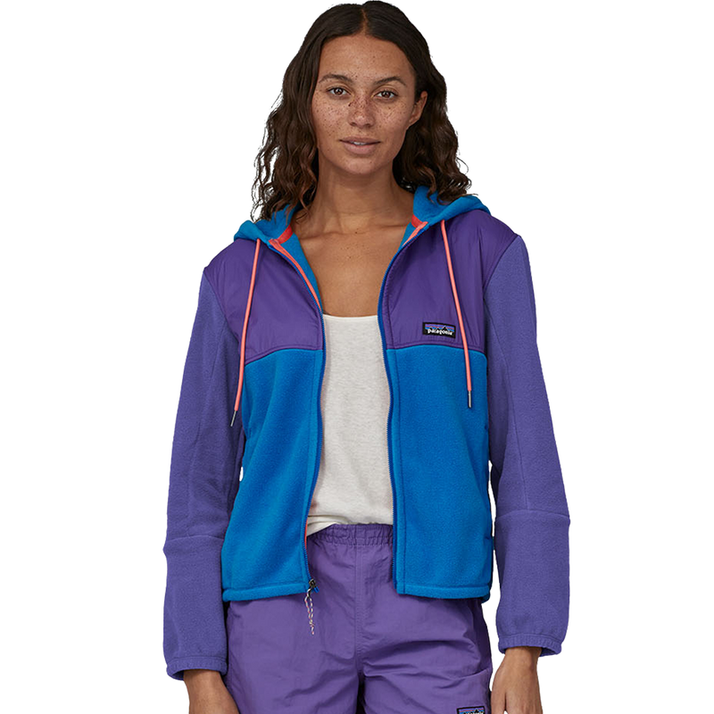 Women's Microdini Hoody, Patagonia Women's Microdini Hoody front unzipped