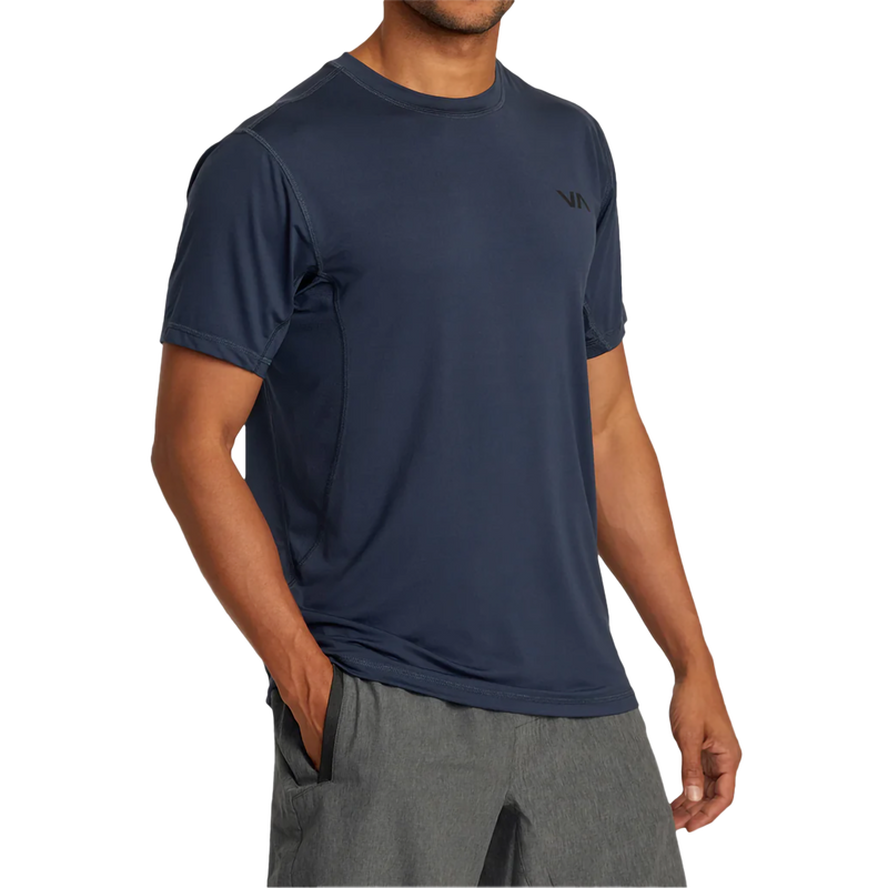 Men's Sport Vent Tee, RVCA Men's Sport Vent Tee Indigo front