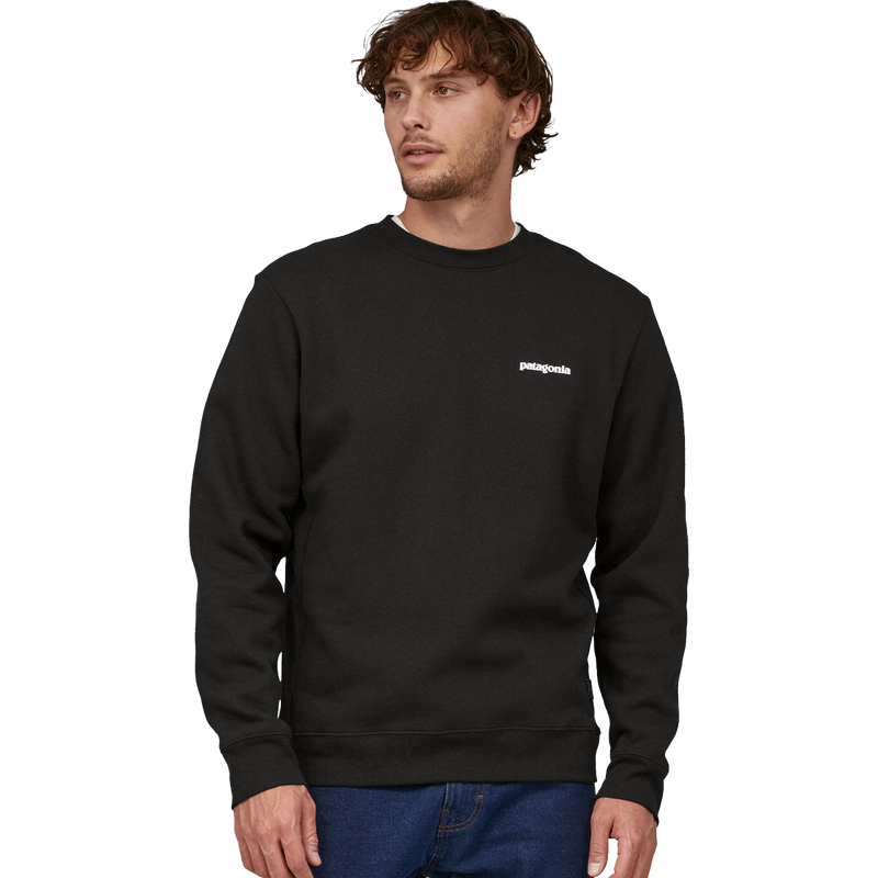 P-6 Logo Uprisal Crew Sweatshirt, Patagonia Men's P-6 Logo Uprisal Crew Sweatshirt  front on man