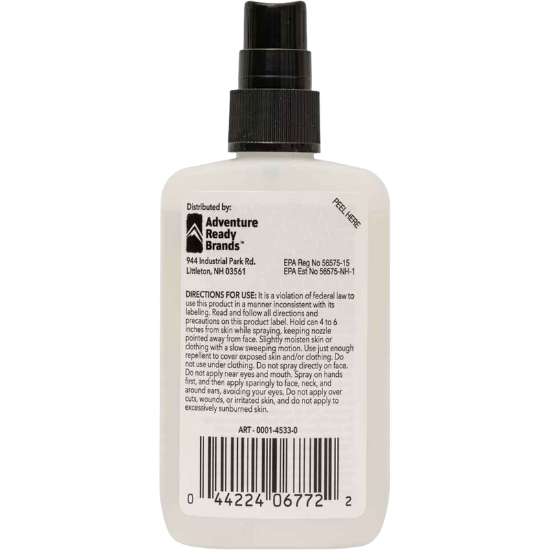 Natrapel 3.4 oz Spray, Adventure Medical Natrapel 3.4 oz Spray back of bottle