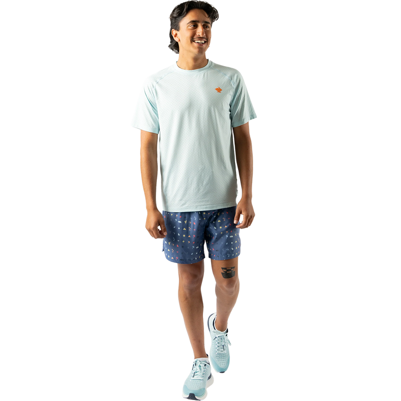 Men's EZ Tee Perf Ice Short Sleeve, Rabbit Men's EZ Tee Perf Ice Short Sleeve in 410 Blue Glow front