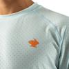 Rabbit Men's EZ Tee Perf Ice Short Sleeve in 410 Blue Glow front logo branding