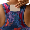 Rabbit Women's UltiliBra-Vo i 561 Skipper Blue Floral back phone pocket