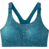 Brooks Women's Dare Racerback Run Bra 2.0 in Lagoon Speckle Print