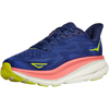 Hoka Women's Clifton 9 in EVN-Evening Sky/Coral right outside profile right front
