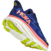 Hoka Women's Clifton 9 in EVN-Evening Sky/Coral right outside profile back right and bottom
