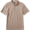 Vuori Men's Knit Twill Polo in Camel Heather