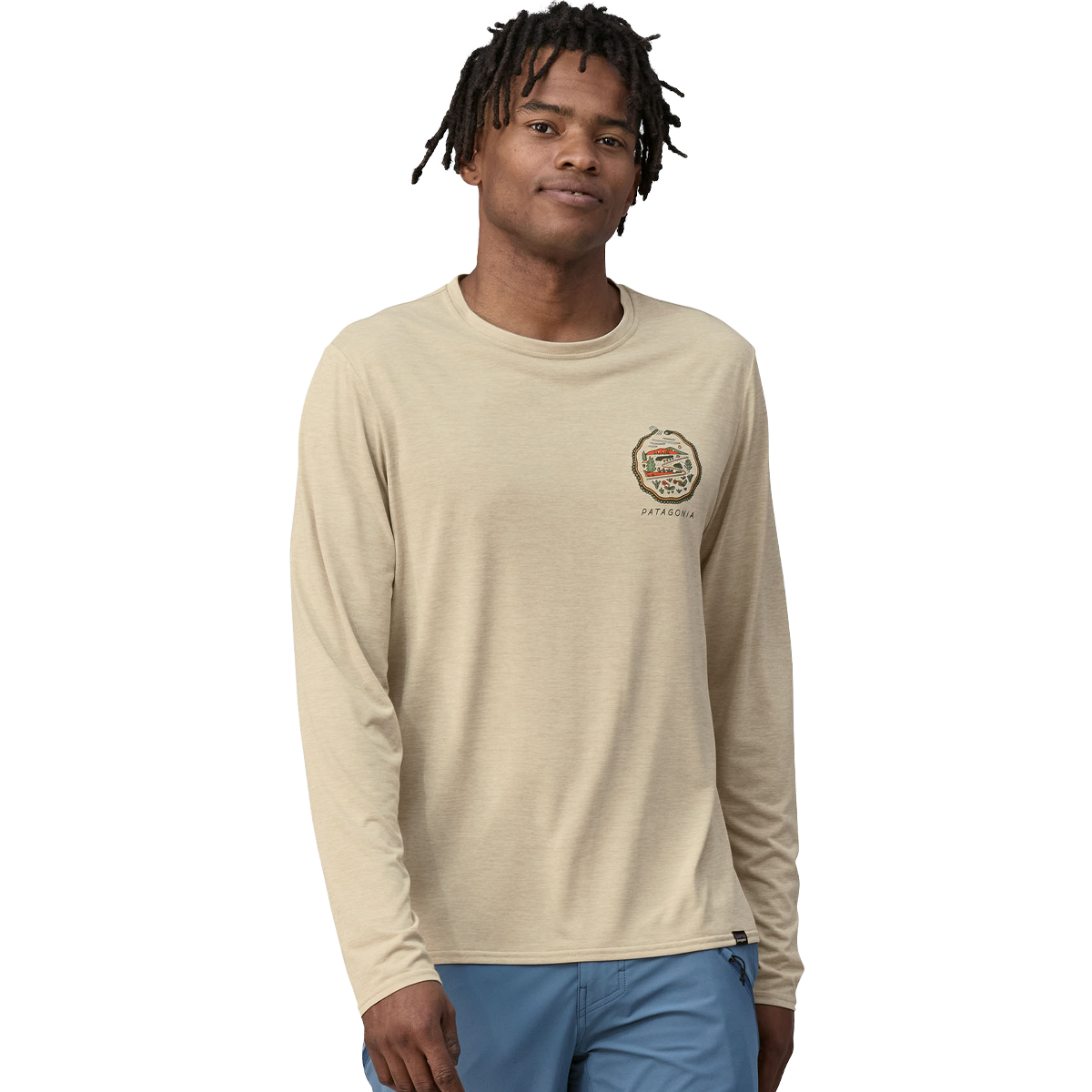 Men s Long Sleeved Capilene Cool Daily Graphic Shirt Lands Sports Basement