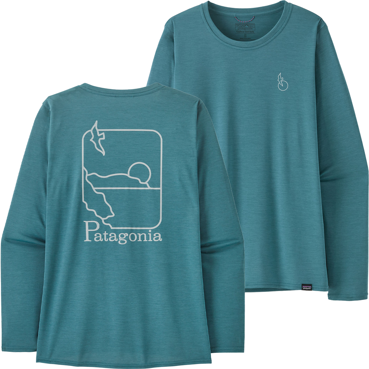 Women's Long Sleeved Capilene Cool Daily Graphic Shirt - Waters alternate view