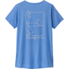 Patagonia Women's Capilene Cool Daily Graphic Shirt - Waters in Swelldrifter: Abundant Blue X-Dye