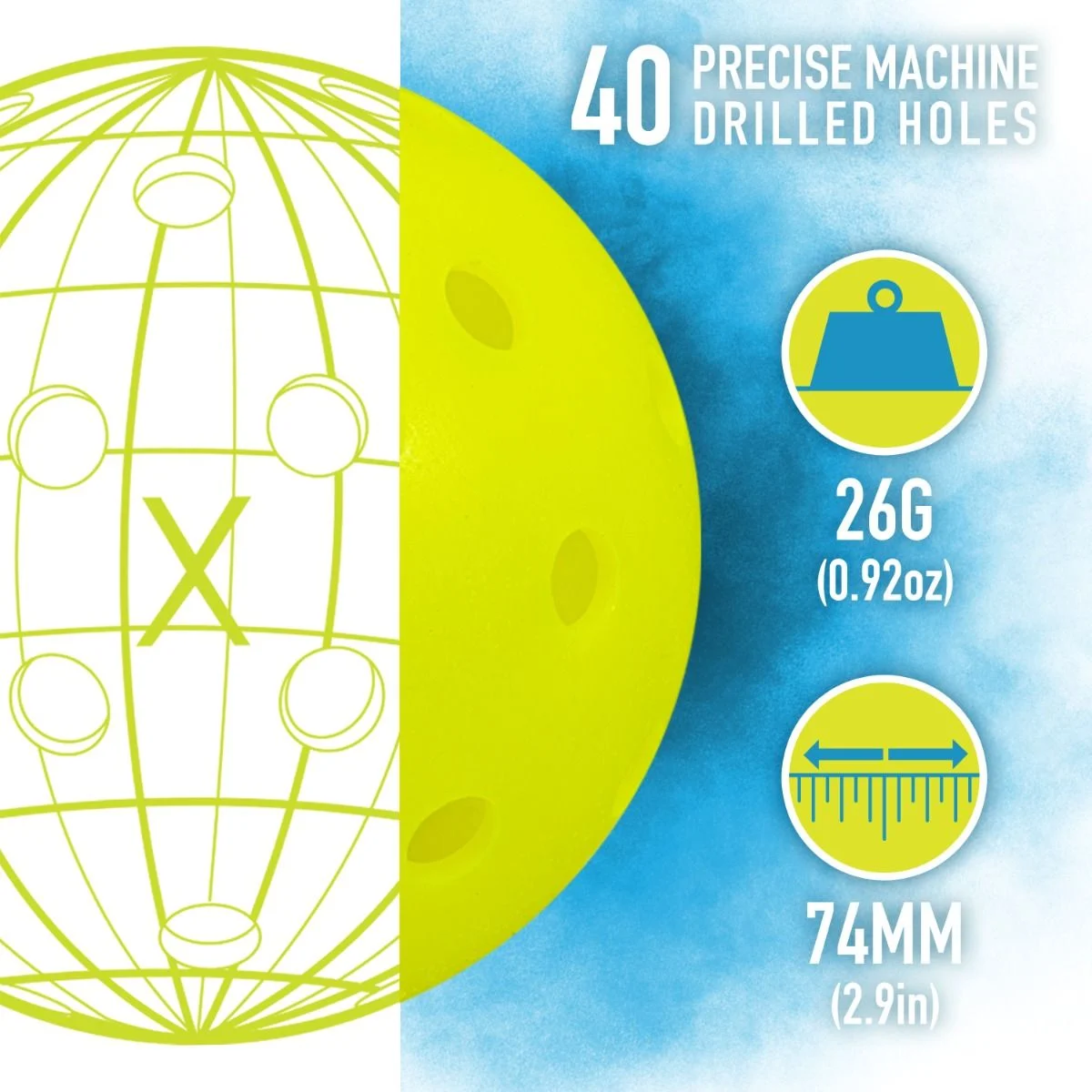 X-40 Outdoor Pickleball 3 Pack alternate view