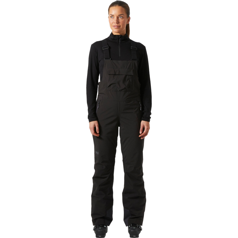 Women's Legendary Insulated Bib Pant, Helly Hansen Women's Legendary Insulated Bib Pant in Black front