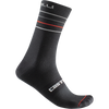Castelli Endurance 15 Sock in Black Silver Gray Red