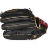 Rawlings R9 Outfield Glove - 12.75" Pro H-Web in black left profile