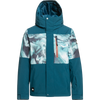 Quiksilver Youth Mission Printed Block Jacket in Resin Tint Majolica Blue