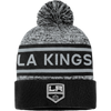 Fanatics Kings Pro Rink Cuffed Pom Knit in Black/Stone