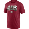 Fanatics Men's 49ers Fundamentals Triblend Short Sleeve in Cardinal Red