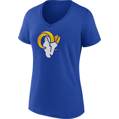 Women's Rams Cotton Primary Logo Short Sleeve