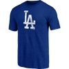 Fanatics Men's Dodgers Triblend Logo Short Sleeve in Deep Royal Heather