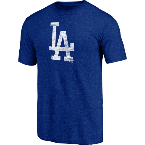 Men's Dodgers Triblend Logo Short Sleeve