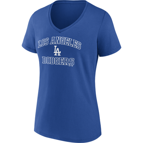 Women's Dodgers Cotton Heart and Soul Short Sleeve