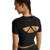 Beyond Yoga Women's Featherweight Perspective Cropped Tee back
