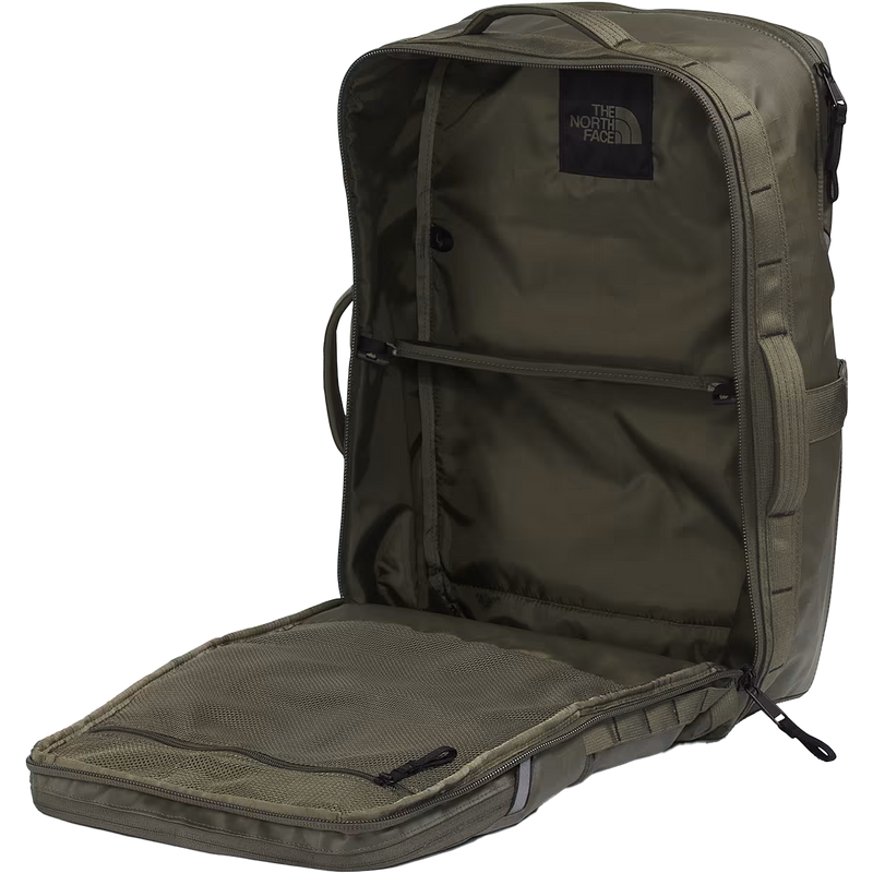 Base Camp Voyager Travel Pack, The North Face Base Camp Voyager Travel Pack in New Taupe Green/TNF Black open