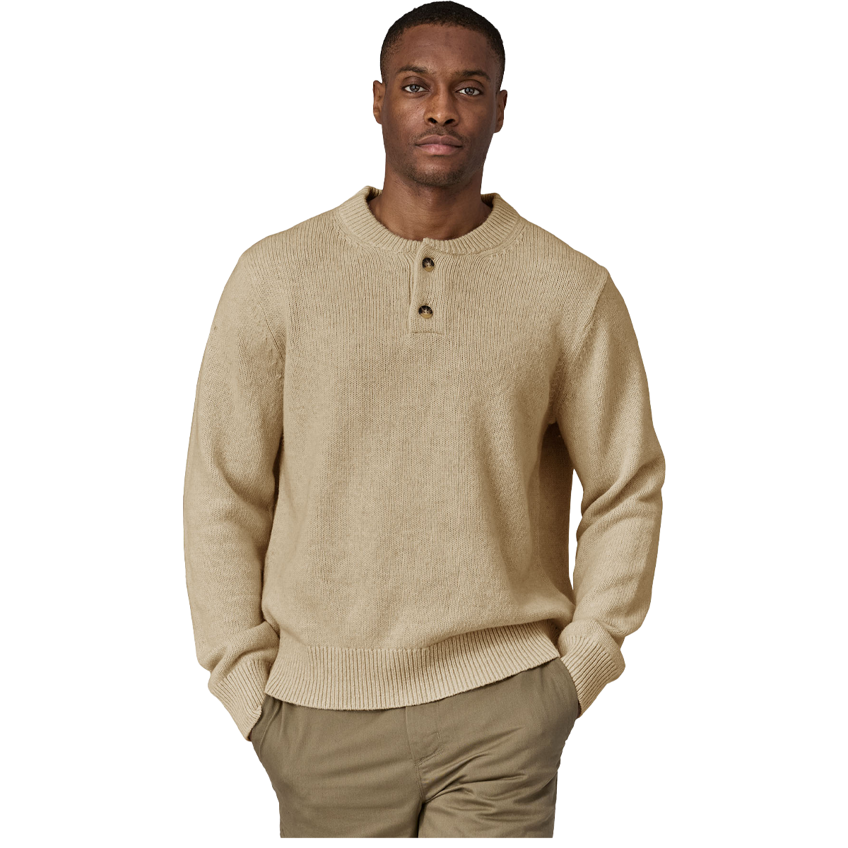 Men's Recycled Wool-Blend Buttoned Sweater alternate view