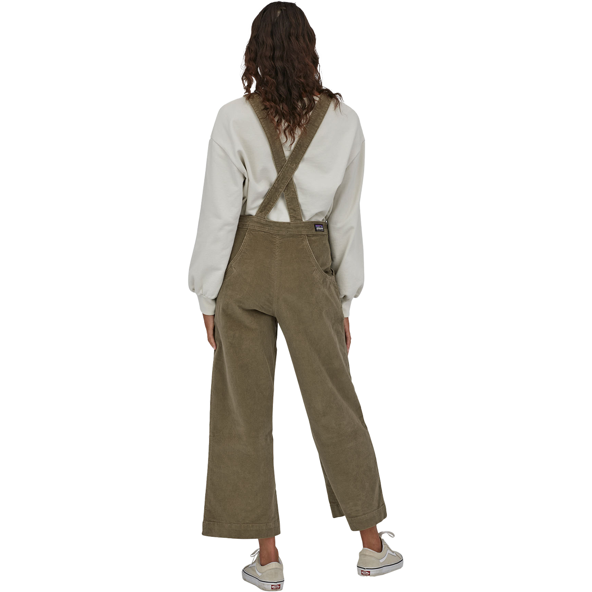 Women's Stand Up Cropped Corduroy Overalls alternate view
