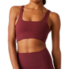 Free People Movement Women's Never Better Square Neck Bra in Oxblood