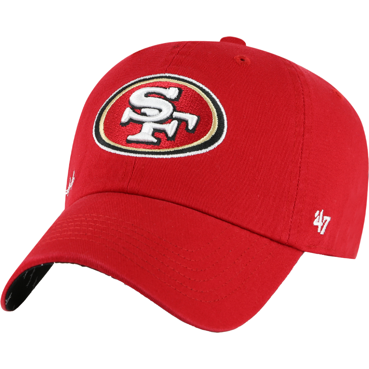 '47 Men's San Francisco 49ers Clean Up Black Adjustable Hat