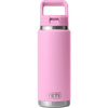 Yeti Rambler 26 oz Bottle with Straw Cap in Power Pink