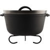 GSI Outdoors Guidecast Dutch Oven 7 Qt with lid on