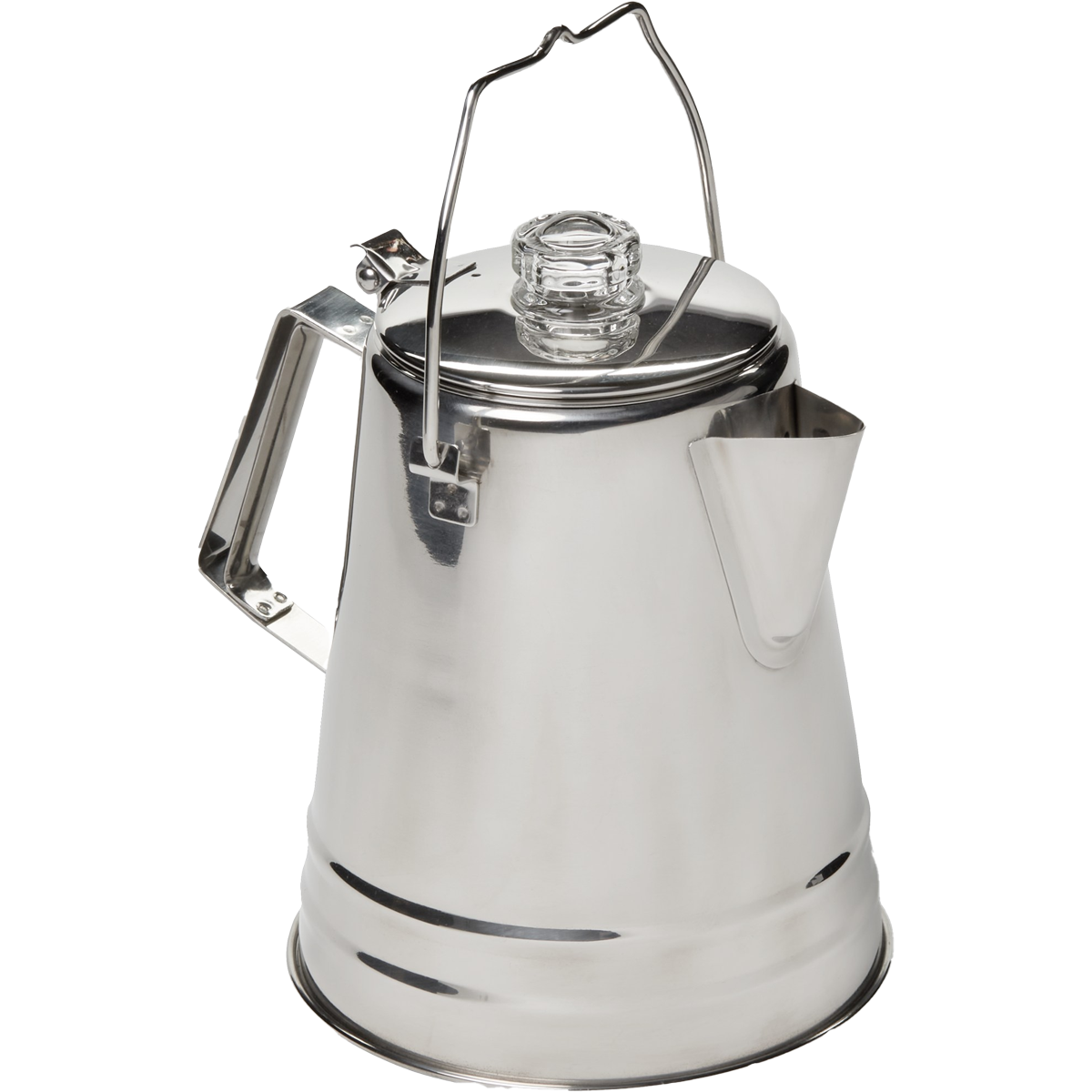 GSI Outdoors Percolator Coffee Pot I Glacier Stainless Steel Ultra