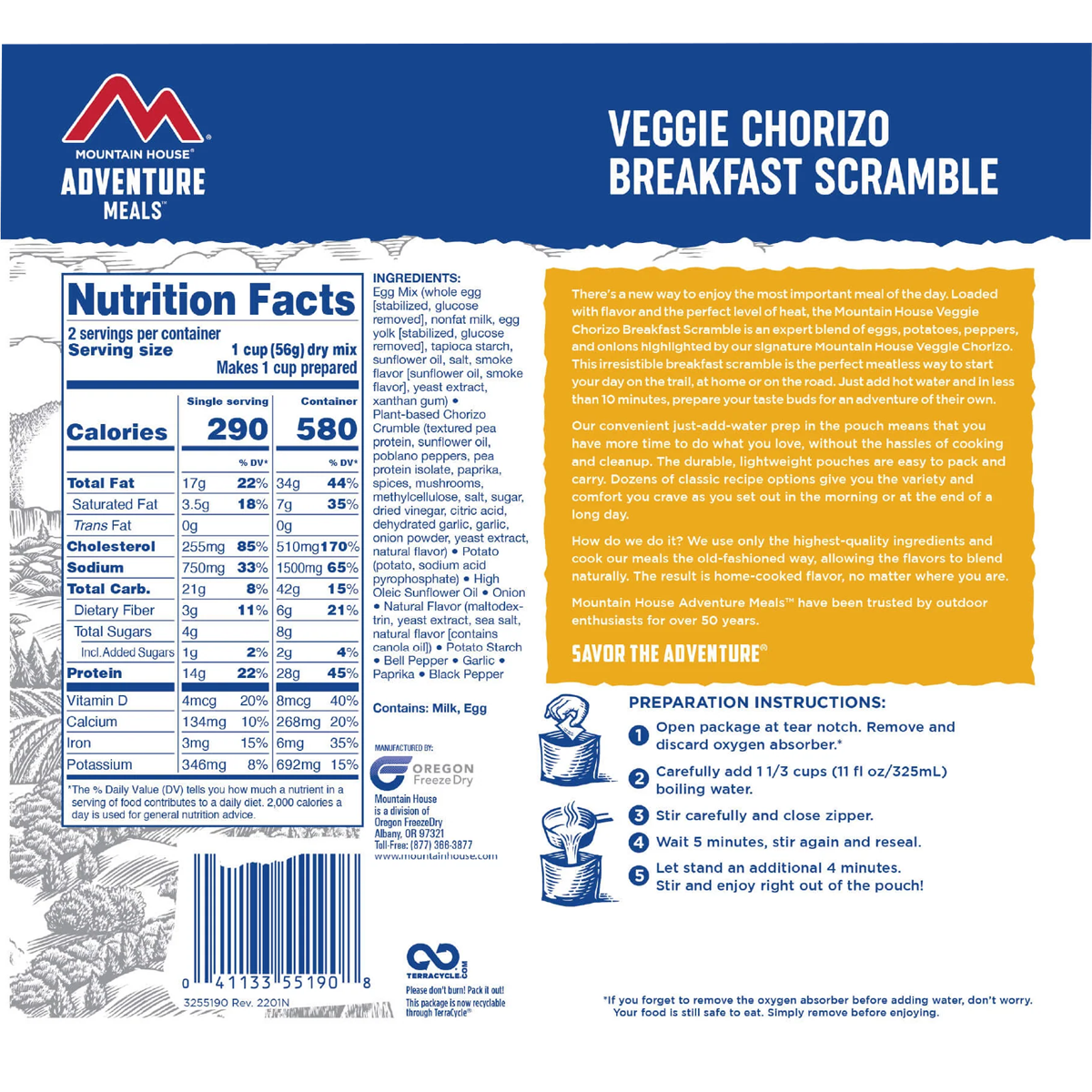 Veggie Chorizo Breakfast Scramble (2 Servings) alternate view