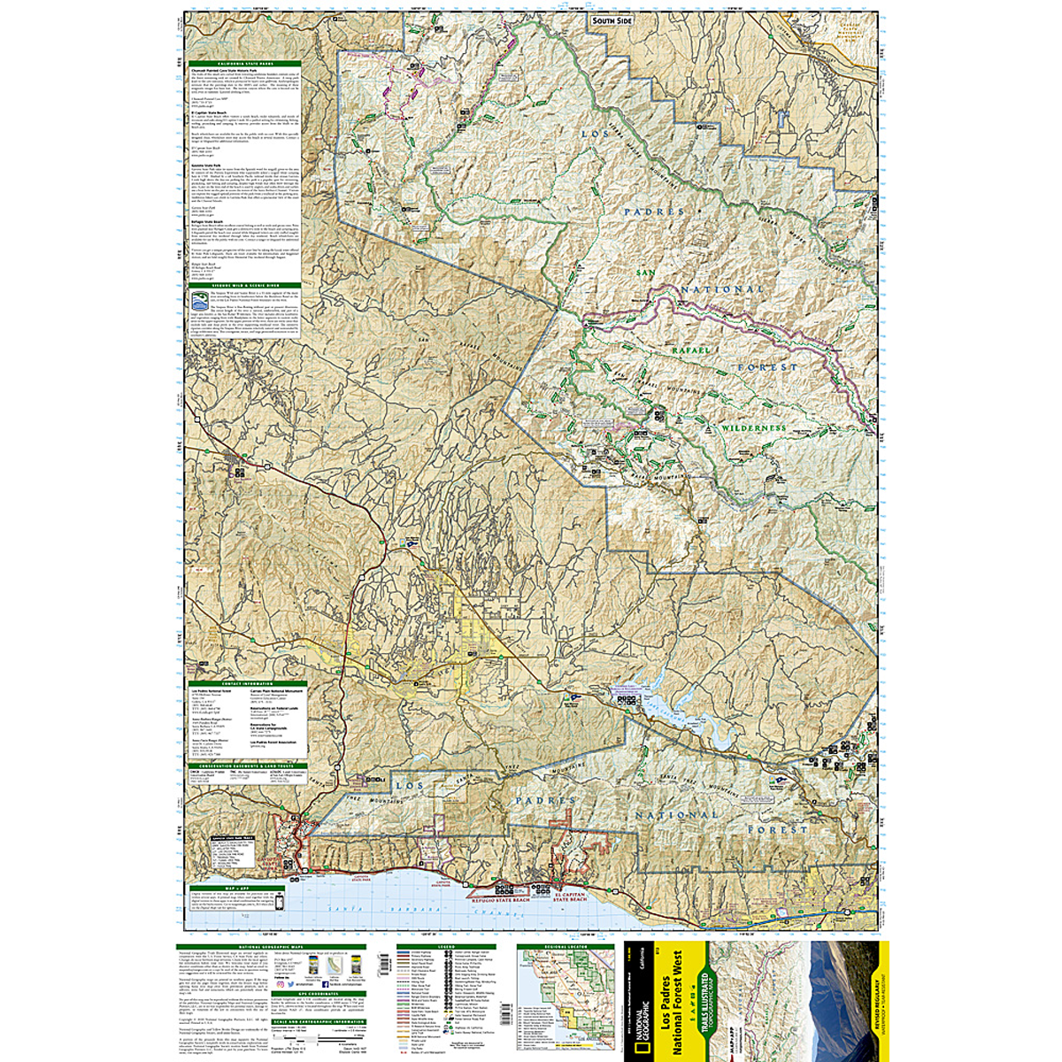 Los Padres Nat Forest West Map alternate view