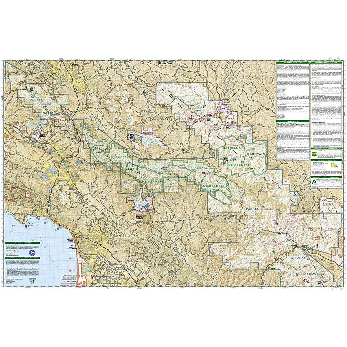 Los Padres Nat Forest West Map alternate view