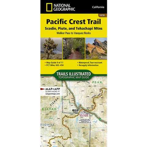 Pacific Crest Trail: Scodie, Piute, and Tehachapi Mountains Map