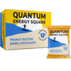 Quantum Caffeinated Energy Square Peanut Butter Dark Chocolate 8 Pack