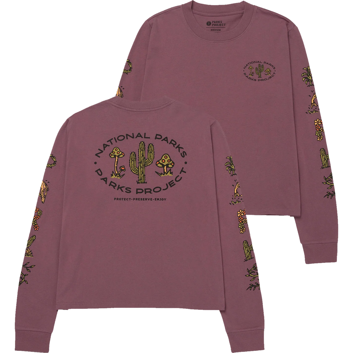 Women's 90s Doodle Parks Boxy Long Sleeve Tee alternate view