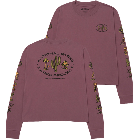 Women's 90s Doodle Parks Boxy Long Sleeve Tee