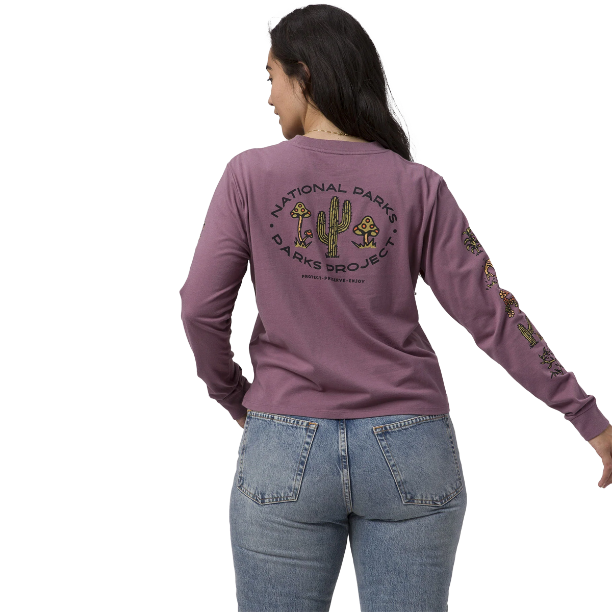 Women's 90s Doodle Parks Boxy Long Sleeve Tee alternate view