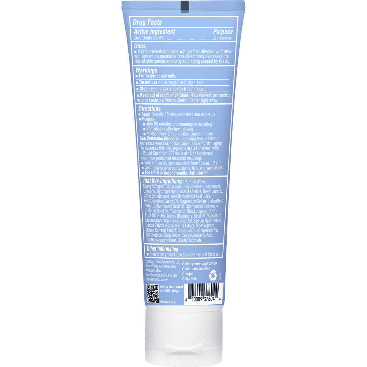 Thinksport SPF 50 Clear Zinc Sunscreen alternate view