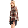 Roark Roark Women's Amberley Flannel in SNA-Sangria front left